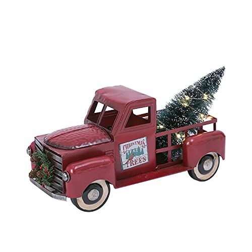 Gerson International 21"L B/O Metal Truck w/Magnet Home Decor, 21InL x 9InW x 9.5InH, Red