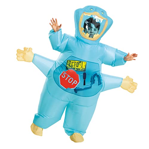 Disguise Muncher Inflatable Costume, Official Ghostbusters Afterlife Movie Fan Operated Blow Up Costume, Kids Size (up to 7-8)