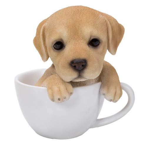 Pacific Trading Giftware Adorable Teacup Pet Pals Puppy Collectible Figurine 5.75 Inches (Labrador)