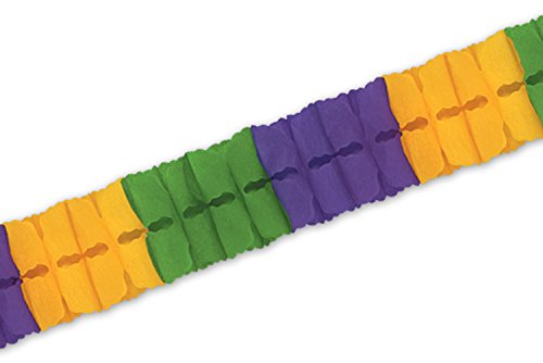 Beistle Pkgd Leaf Garland (golden-yellow, green, purple) Party Accessory  (1 count) (1/Pkg)