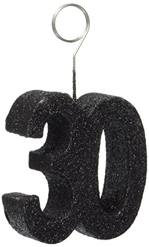 Beistle Black Glitter 30" Photo and Balloon Holder-1 Pc