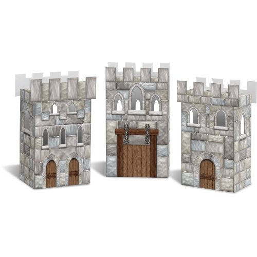 Beistle Castle Favor Boxes ,Multicolored ,Pkg of 3