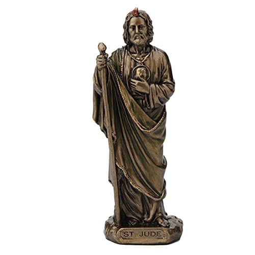 Unicorn Studio Veronese Design 3 3/8" Saint Jude The Apostle Resin Miniature Statue Hand Painted Bronze Finish
