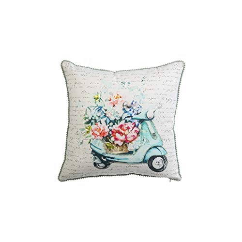 Ganz MG178873 Beaded and Embroidered Throw Pillow (Scooter, 16 inches Square)