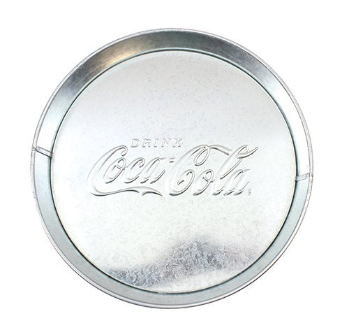 Tablecraft CocaCola Galvanized Round Serving Platter, 8.375" diameter