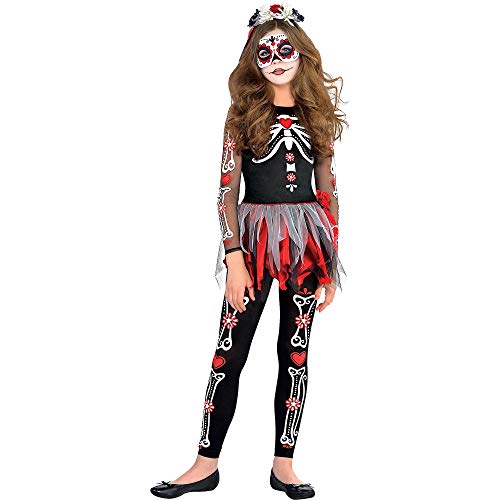 amscan 846873 Girls Scared to The Bone Costume, X-Large Size (14-16 Years Old)