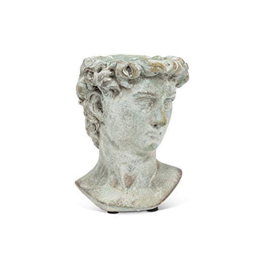 Abbott Collection  27-DAVID-580-XS Xs Male Head Planter-6" H, Grey