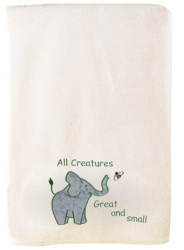 Manual Woodworkers All Creatures Great and Small Fleece Blanket - White (Discontinued by Manufacturer)