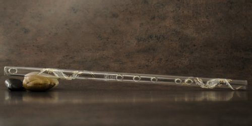 Hall Crystal Flutes 11709 - Inline Glass Flute in G - White Dragon