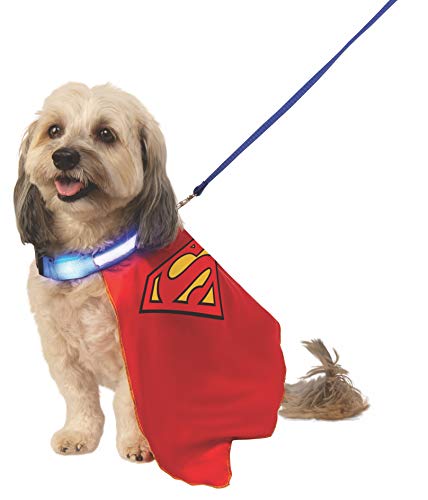Rubie's DC Superman Pet Cape with Light-Up Collar & Leash, X-Large