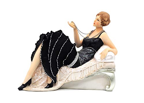Comfy Hour Glamour Elegance Victorian Style Lady Collection Camille Lady Lying On Sofa Resin Art Figurine, 9-inch Height