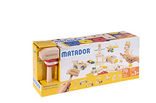 Ukidz Matador Maker M070 - 70 pcs Wooden Construction Set for 3+ Age