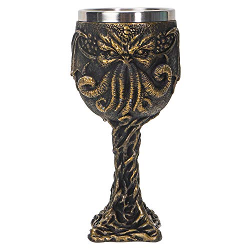 Pacific Trading Summit Collection The Call of Cthulhu Sea Monster Goblet Wine Glass 6.75 inches Tall 7 fl oz Gothic Wine Chalice