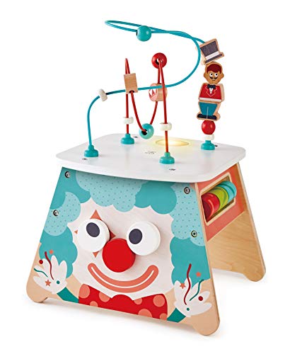 Hape E1813 Light-Up Circus Activity Cube - Multi-Sided Wooden Activity Toy
