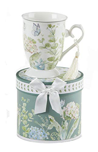 Delton Products Blue Hydrangea Mug in Gift Box