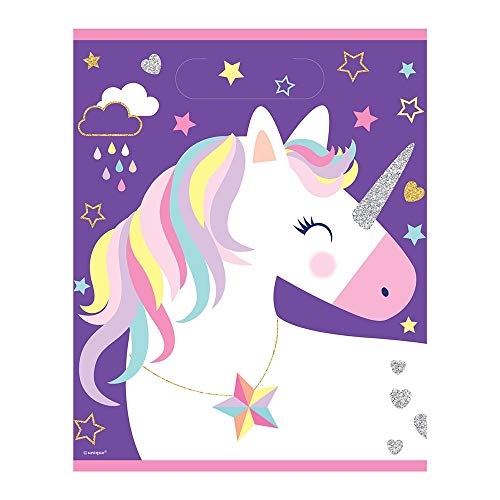 Unique Industries Unicorn Birthday Loot Bags, 8 Ct.