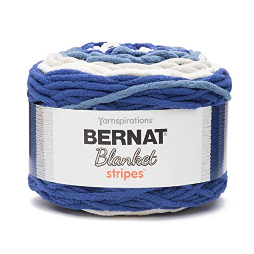 Spinrite Yarns (CA) Bernat Blanket Stripes Yarn, 10.5 oz, Gauge 6 Super Bulky Chunky, Cape Cod