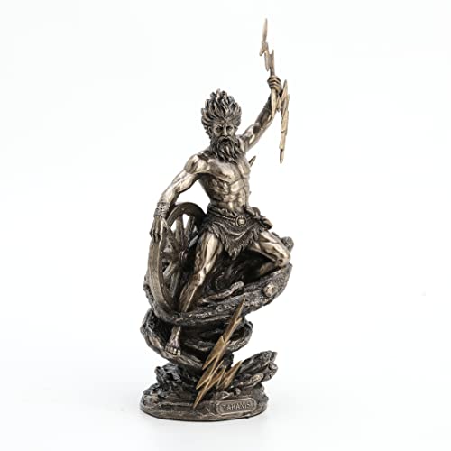 Unicorn Studio Taranis The Celtic God of Thunder Cold Cast Resin Antique Bronze Finish Statue