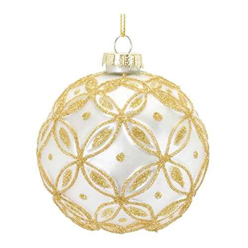 Melrose 87390 Ball Ornament, 3-inch Diameter, Glass