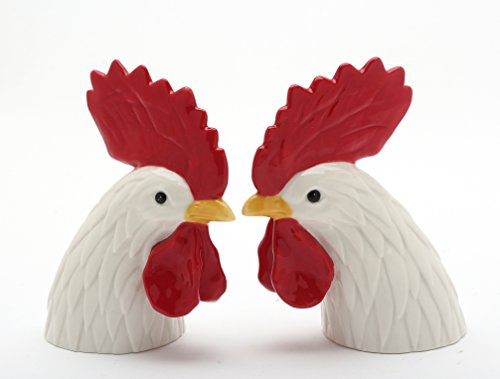 Cosmos Gifts 20765 Rooster Salt and Pepper Shaker, Red