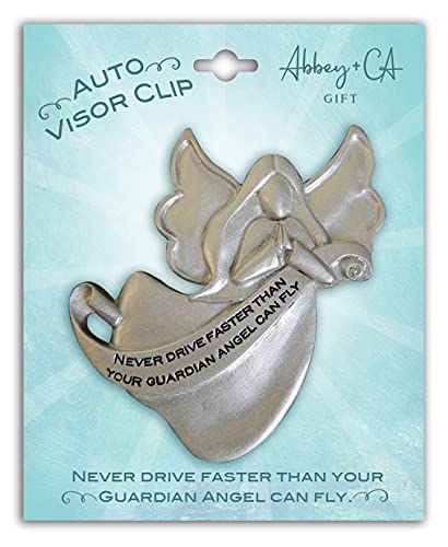 Cathedral Art Abbey & CA Gift Guardian Angel Auto Visor Clip, Multi