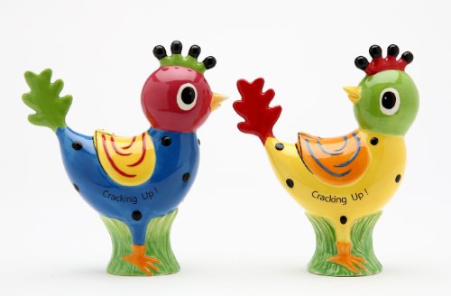 Cosmos Gifts Appletree 4-3/4-Inch Ceramic Polka Dot Chicks Salt and Pepper