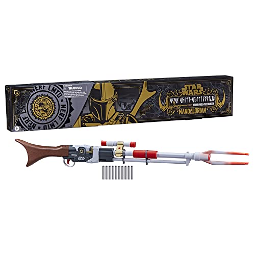 Hasbro NERF Star Wars Amban Phase-Pulse Blaster, The Mandalorian, Scope with Illuminated Lens, 10 Darts, Blaster Sounds, 50.25 Inches Long