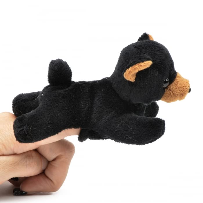 Unipak 1155BK Black Plush Bear Finger Puppet, 5-inch Length