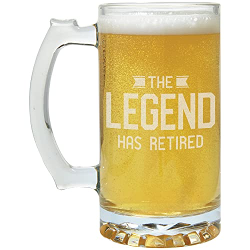 Carson Home 24633 "Retired Legend" 26.5oz Beer Mug, 7.25-inch Height