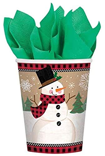 Amscan Winter Wonder Paper Cups - 9 oz. | Multicolor | Pack of 8