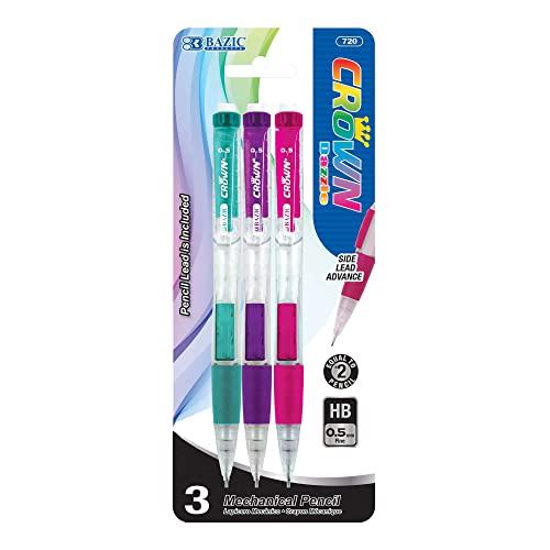 BAZIC Crown 0.5mm Mechanical Pencil (3/Pack)