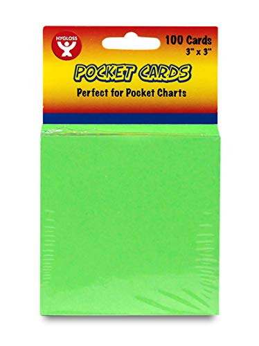 Hygloss Products Cards, 3" x 3" Size, Electric Lime (42502)