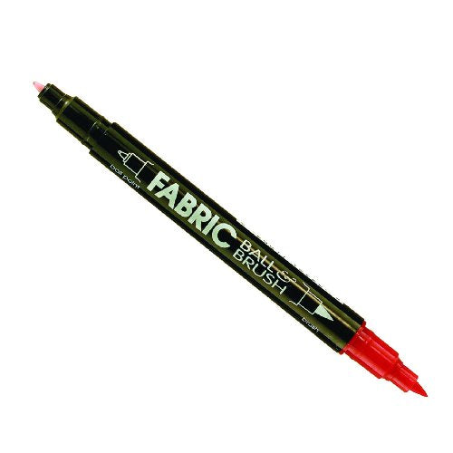 Uchida 122-C-2 Marvy Fabric Ball and Brush Marker, Red