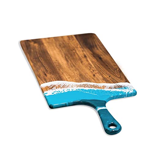 Lynn & Liana Designs Ocean Vibes Acacia Cheese Boards, 20-inch Length, Large