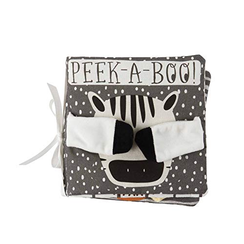 Mud Pie Peekaboo Safari Plush Book,11.0 " X11.0 " X 4.0 ",Gray