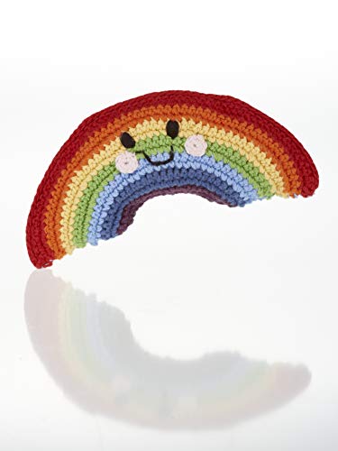 Pebble 200-023 Friendly Rainbow Rattle, 6-inch Length