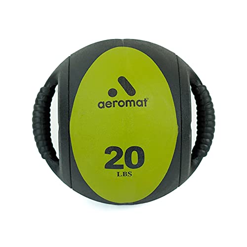 AGM Group Aeromat Dual Grip Power Medicine Ball, 9cm/20-Pound, Black/Bronze