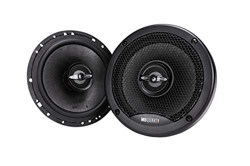 Maxxsonics MB Quart PK1-116 Premium Car Speakers (Black, Pair) ‚Äö√Ñ√¨ 6.5 Inch Coaxial Speaker System, 220 Watt, 2-Way Car Audio, 4 OHMS (Grills Included)