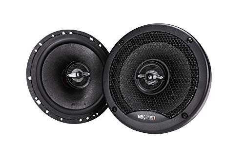 Maxxsonics MB Quart PK1-116 Premium Car Speakers (Black, Pair) ‚Äö√Ñ√¨ 6.5 Inch Coaxial Speaker System, 220 Watt, 2-Way Car Audio, 4 OHMS (Grills Included)