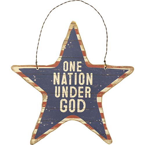 Primitives by Kathy 107378 One Nation Under God Hanging Ornament, 8-inch High