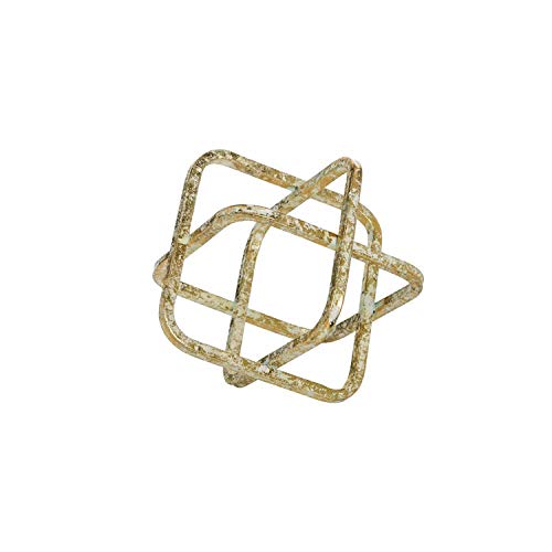 Foreside Metal Cube Sculpture Small