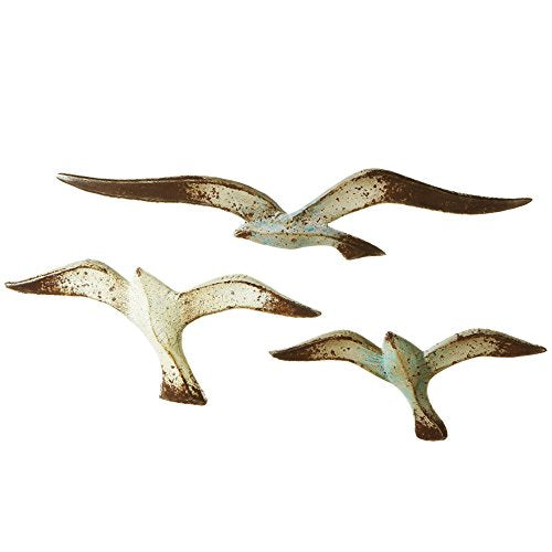 Midwest CBK Flying Seagulls Wall Decor Set of 3 Distressed
