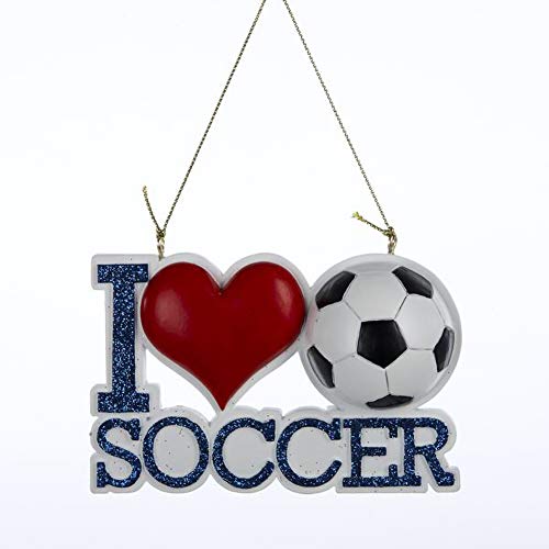 Kurt Adler - I Love Soccer Ornament