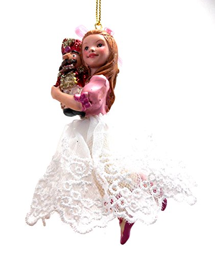 Kurt Adler The Nutcracker Suite Clara Girl Holding Nutcracker Christmas Ornament Decoration