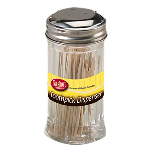 Tablecraft Products Glass Toothpick Dispenser with Picks