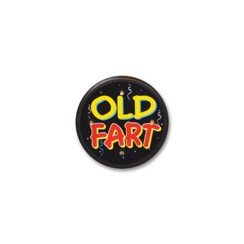 Beistle Old Fart Flashing Button, 2-1/2-Inch