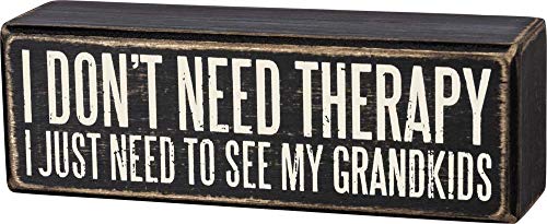 Primitives by Kathy 103467  Box Sign - I Just Need To See My Grandkids