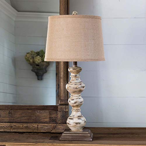 Park Hill Collection ELT81426 Antique Turned Spindle Lamp, 29-inch High