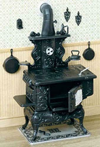 Aztec Imports Handley House Dollhouse Miniature Cook Stove and Accessories Kit