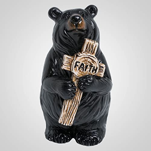 Lipco Bear with Faith Cross Figurine , 3.40-inch Height, Polystone